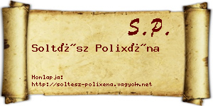 Soltész Polixéna névjegykártya